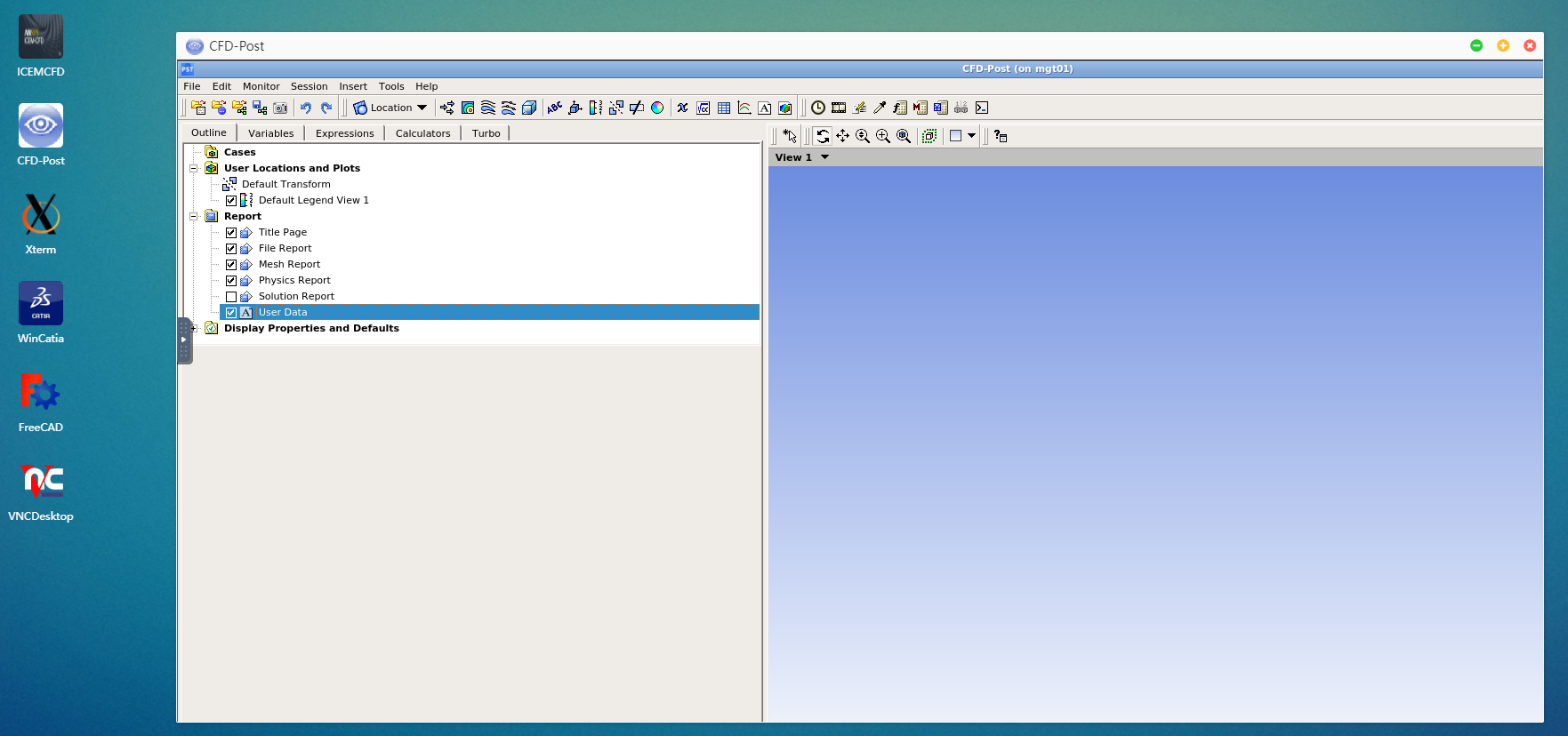 CFD-Post-VNC-start